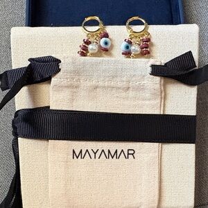 Mayamar Gold Beaded Earrings